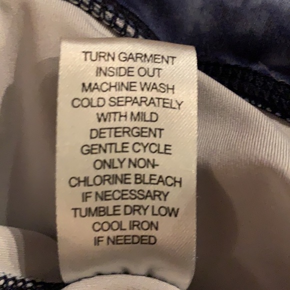 𝅺euc Workshop Republic Clothing High Waist Blue Tie Dye Leggings Size M - Picture 9 of 9